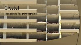  Presentation with high rise building - Slides enhanced with earthquake engineering - high-rise building under construction background and a  colored foreground