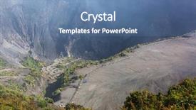  Presentation with central america - Presentation with earthquake environment - hike to irazu volcano background and a teal colored foreground