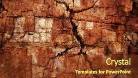  Presentation with earthquake - PPT theme consisting of earthquake grunge background background and a tawny brown colored foreground