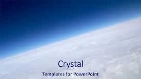  Presentation with atmosphere - PPT theme consisting of earths atmosphere - aerial view of sky background and a sky blue colored foreground