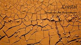  Presentation with cracked - Slide set consisting of earths crust - dried cracked earth background and a  colored foreground