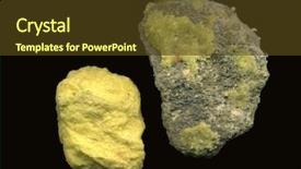  Presentation with sulfur - Slide deck having earths crust - sulfur or sulfur crystal formation background and a tawny brown colored foreground