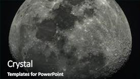  Presentation with moon - Slide set having earth's moon at waxing background and a dark gray colored foreground