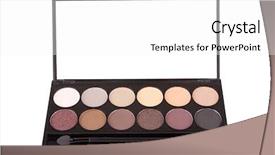  Presentation with colorful - Audience pleasing presentation theme consisting of earthy - colorful eyeshadow palette isolated backdrop and a white colored foreground