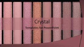  Presentation with earthy - PPT theme having earthy - colorful eyeshadow palette background and a coral colored foreground