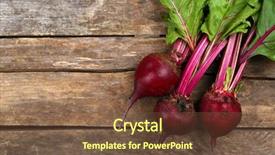  Presentation with wooden - Cool new PPT layouts with earthy - young beets on wooden table backdrop and a tawny brown colored foreground