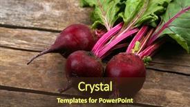 Presentation with wooden - Colorful presentation theme enhanced with earthy - young beets on wooden table backdrop and a tawny brown colored foreground