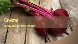  Presentation with beer pong table - Audience pleasing slide set consisting of earthy - young beets on wooden table backdrop and a  colored foreground