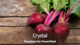  Presentation with beer pong table - PPT layouts enhanced with earthy - young beets on wooden table background and a tawny brown colored foreground