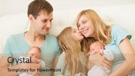  Presentation with daughter - Theme enhanced with ease - big family of 5 background and a  colored foreground