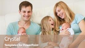  Presentation with daughter - Slide deck consisting of ease - big family of 5 background and a  colored foreground