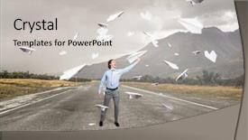  Presentation with take - Theme consisting of ease - he doesn't take life too background and a light gray colored foreground