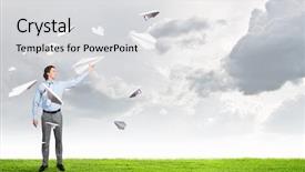  Presentation with take - Presentation theme having ease - he doesn't take life too background and a light gray colored foreground