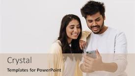  Presentation with asian - Slide deck having east-asian-young-man background and a coral colored foreground