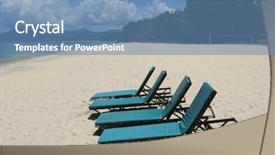  Presentation with island - Colorful theme enhanced with east coast - beach scene langkawi island malayisa backdrop and a teal colored foreground