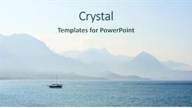  Presentation with beautiful spanish landscape costa blanca - Slides featuring east coast - beautiful mediterranean landscape background and a sky blue colored foreground