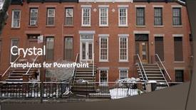  Presentation with coast - Theme consisting of east coast - brownstones background and a  colored foreground