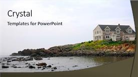  Presentation with maine - Beautiful presentation featuring east coast - house on ocean shore backdrop and a cool aqua colored foreground
