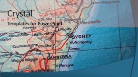  Presentation with sydney map - Audience pleasing presentation theme consisting of east coast - map of australia capital city backdrop and a coral colored foreground