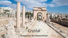 Presentation with ancient roman - Beautiful presentation featuring jerash the roman ancient city backdrop and a lemonade colored foreground