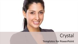  Presentation with confident - Cool new slide deck with east indian - confident businesswoman portrait backdrop and a lemonade colored foreground