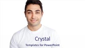  Presentation with man looking up happy - Slides enhanced with east indian - portrait of happy young man background and a sky blue colored foreground