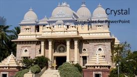  Presentation with india - PPT layouts enhanced with east indian - ramakrishna mutt in chennai india background and a teal colored foreground