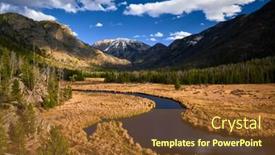  Presentation with colorado - Slides having east-inlet-creek-in-rocky background and a tawny brown colored foreground