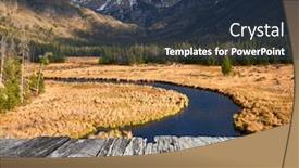  Presentation with rocky - Colorful PPT theme enhanced with east inlet creek in rocky mountain national park landscape colorado usa backdrop and a ocean colored foreground