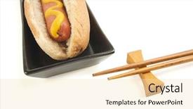  Presentation with west - Beautiful PPT theme featuring east meets west - hot dog backdrop and a lemonade colored foreground