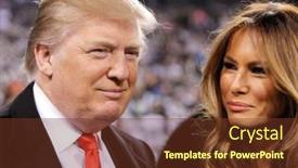  Presentation with trump - Amazing PPT theme having east-rutherford-nj-nov-13 backdrop and a tawny brown colored foreground