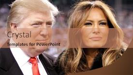  Presentation with trump - Beautiful presentation theme featuring east-rutherford-nj-nov-13 backdrop and a coral colored foreground