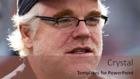  Presentation with actor - Presentation design consisting of east-rutherford-nj-nov-27 background and a violet colored foreground