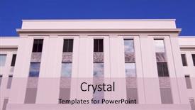  Presentation with reflecting - Cool new presentation with east side of the california capical building showing offiice windows reflecting the clouded sky backdrop and a soft green colored foreground