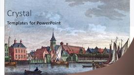  Presentation with engraving - Cool new slides with east-side-of-zaandam-vintage backdrop and a light blue colored foreground