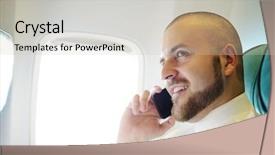  Presentation with middle east map countries - Colorful slide deck enhanced with east speaking on cell phone backdrop and a light gray colored foreground