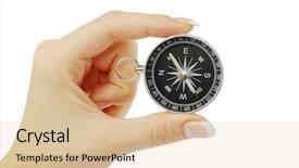  Presentation with waiter hand in white glove - Amazing slides having east west - compass in a hand isolated backdrop and a lemonade colored foreground