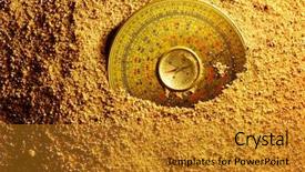  Presentation with feng shui - Presentation having east west culture - feng shui compass in sand background and a gold colored foreground