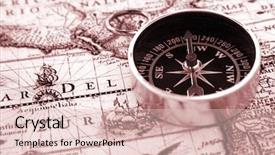  Presentation with old west - Beautiful presentation featuring east west culture - old compass on vintage map backdrop and a  colored foreground