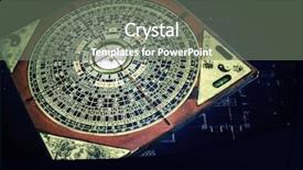  Presentation with old west - PPT theme featuring east west culture - old feng shui compass background and a gray colored foreground