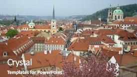  Presentation with prague - Amazing theme having east west culture - prague panorama backdrop and a  colored foreground