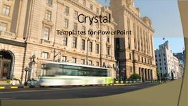  Presentation with china shanghai - Theme enhanced with east zhongshan no 1 road background and a coral colored foreground