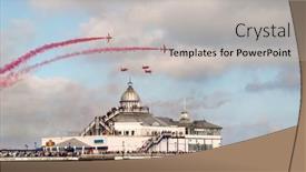  Presentation with air force - Slides enhanced with eastbourne-england-august-16-royal background and a light gray colored foreground