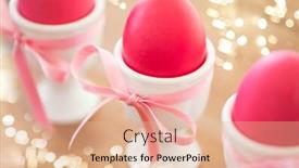  Presentation with pink ribbon - Slide deck consisting of easter-and-holidays-concept-pink background and a lemonade colored foreground