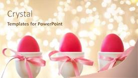  Presentation with pink ribbon - Slide deck consisting of easter-and-holidays-concept-pink background and a lemonade colored foreground