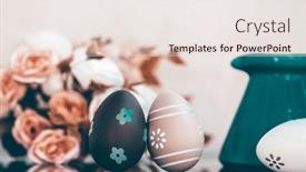  Presentation with flowers vase - Presentation design enhanced with easter-and-spring-background background and a lemonade colored foreground