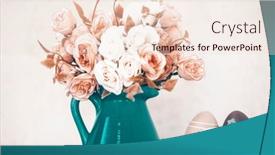  Presentation with flowers vase - Slides enhanced with easter-and-spring-background background and a lemonade colored foreground