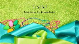  Presentation with eggs egg carton egg box - Presentation design featuring easter background small color eggs background and a yellow colored foreground