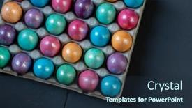  Presentation with purple green - Audience pleasing theme consisting of easter-background-with-hand-painted backdrop and a tawny brown colored foreground