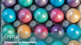  Presentation with purple green - PPT theme with easter-background-with-hand-painted background and a teal colored foreground